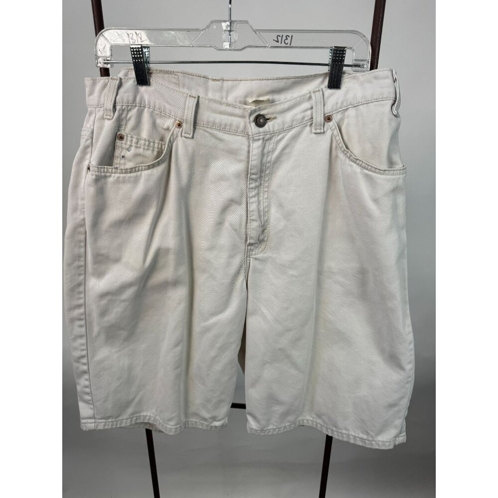 Levis 560 Loose Fit White Denim Jeans Size 34 Made In USA